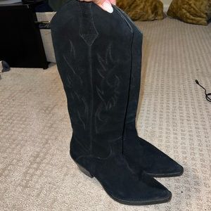 Zara Suede Cowboy boots